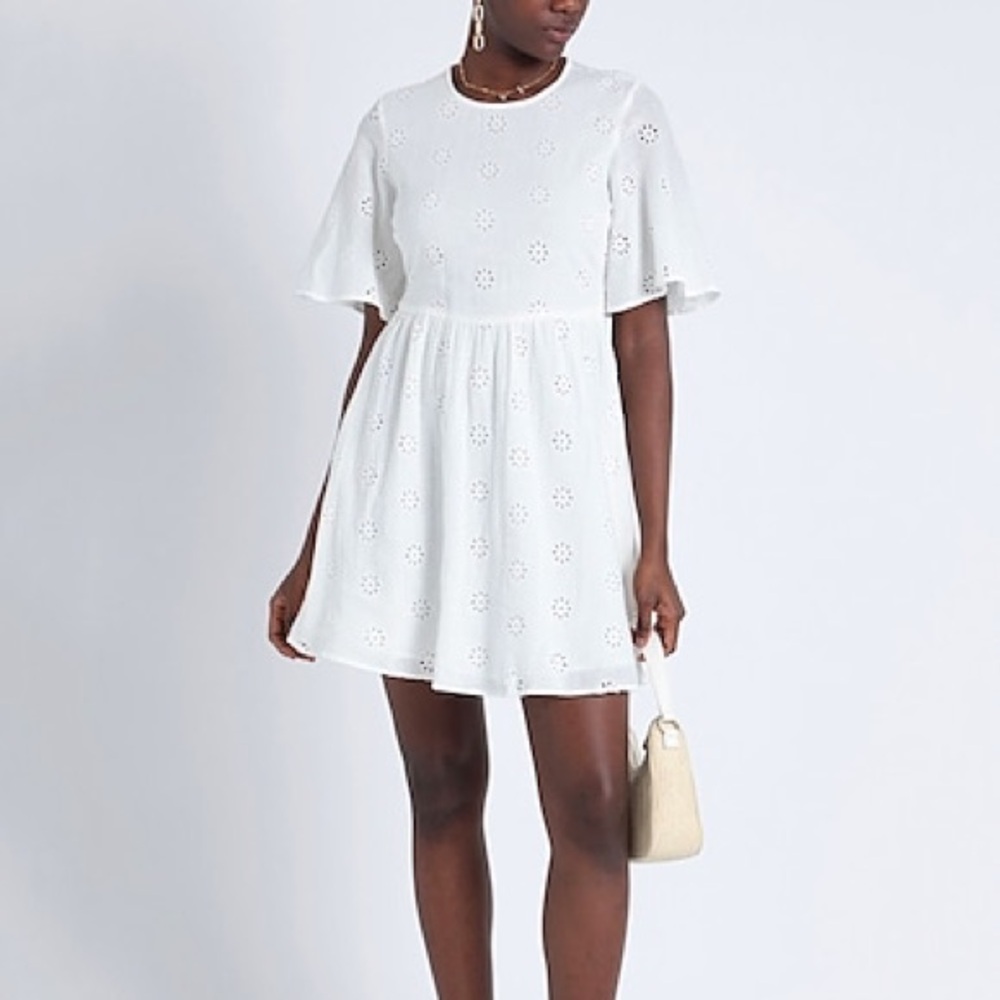 NWT Vera Moda White Eyelet Mini Dress